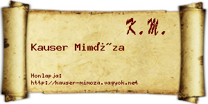 Kauser Mimóza névjegykártya